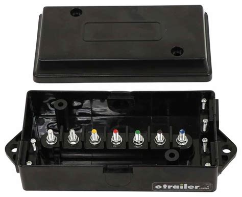 buyers electrical junction box w/ 7 color coded terminals|7 way trailer wiring junction.